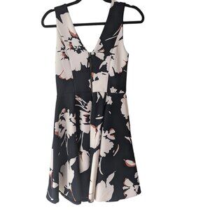 Maeve by Anthropologie Black and Cream Dress